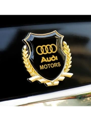 Металлическая эмблема на автомобиль "AUDI" самоклеящаяся